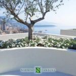 Planter maintenance on the roof of a building in Monaco