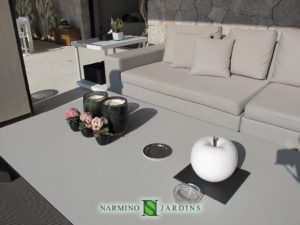 Exterior lounge in a garden