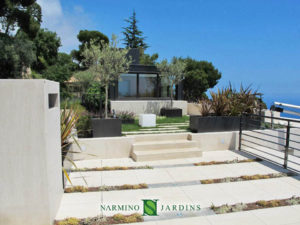 Mineral atmosphere for this roof terrace