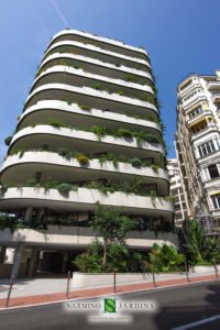 Architecture in Monaco, planters and plants maintained by us