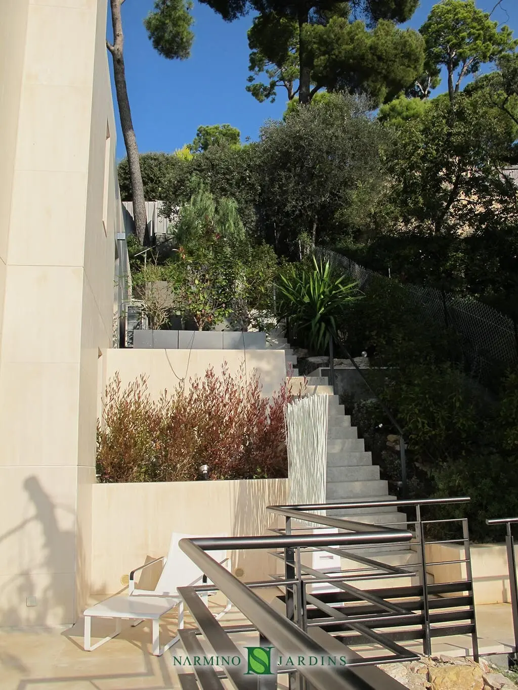 Travaux d'aménagement paysages dans une villa proche de Saint Jean Cap Ferrat par Narmino Jardins