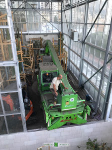 Installation of new greenhouses in the Exotic Garden