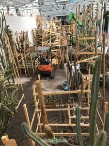 Aménagement des nouvelles serres du Jardin Exotique