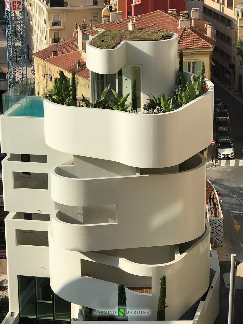 Vegetation of the Stella building in Monaco