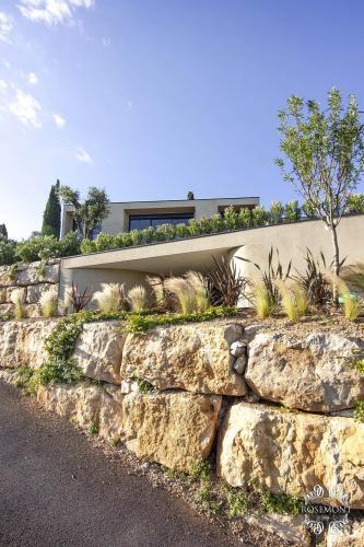 Une vue sur une des villas