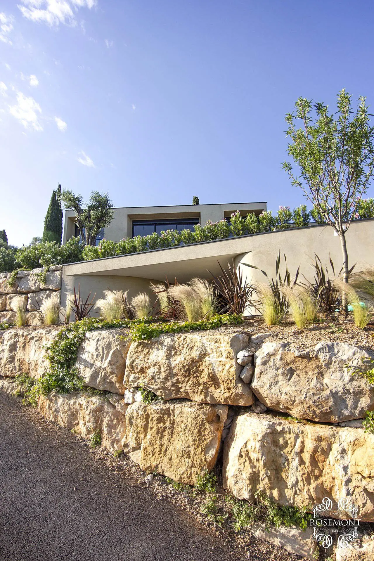 Une vue sur une des villas