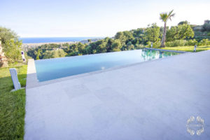 The pool and surrounding vegetation