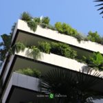 The sumptuous flower boxes of the building La Petite Afrique in Monaco