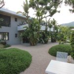 the entrance of a villa in roquebrune cap martin