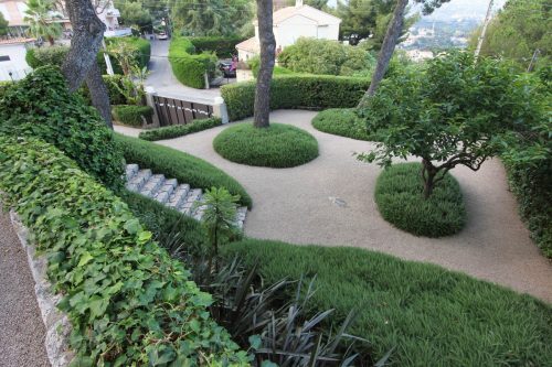the garden of a villa in roquebrune cap martin