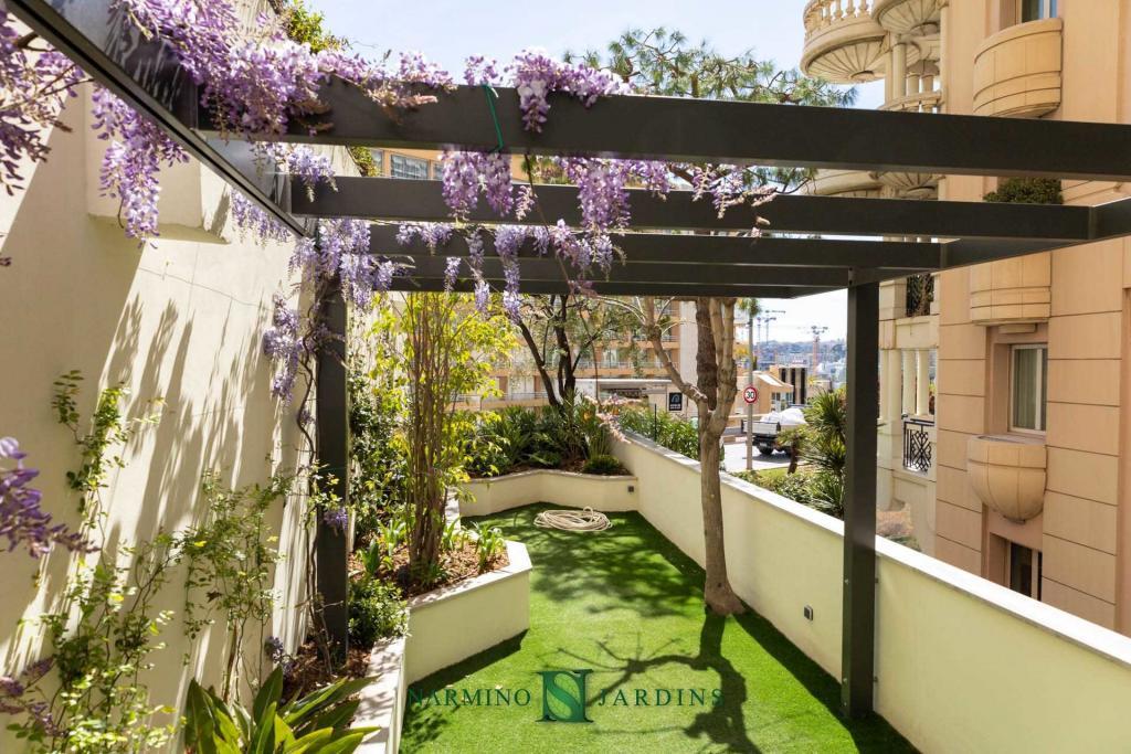 arches and wisteria