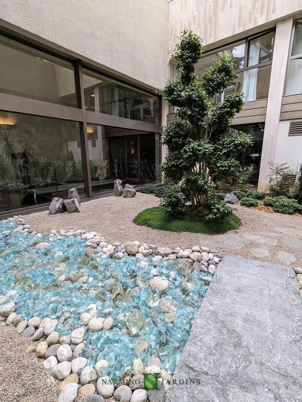 Création et aménagement d'un jardin japonais au Park Palace à Monaco